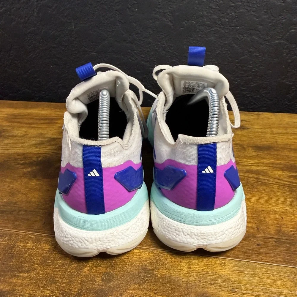 Adidas Crazyflight 5 IF9262 White Blue Mesh Volleyball Shoes Womens Size 8